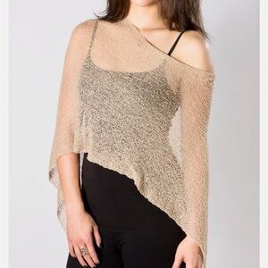 Elegant white Asymmetrical Women's Sweater